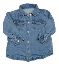 Modrá rifľová košeľová bunda zn. George