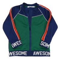 Zeleno-tmavomodro-červená športová prepínaci mikina H&M