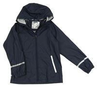 Tmavomodrá nepromokavá bunda s kapucňou Lupilu