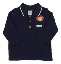 Tmavomodré polo triko s Paddingtonem