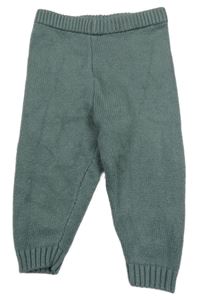 Khaki pletené tepláky Shein