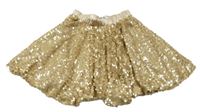 Béžovo-zlatá flitrová sukňa