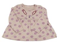 Starorůžová puntíkatá tunika s králíkem Liegelind