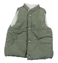 Khaki šušťáková zateplená vesta George