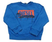 Modrá mikina se sprejerem Diesel