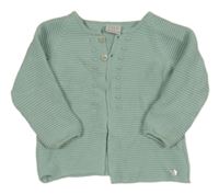 Svetlozelený rebrovaný prepínaci sveter