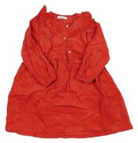 Červené menšestrové šaty s volánikmi Primark