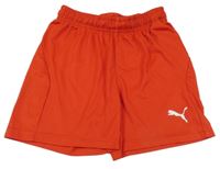 Červené športové funkčné kraťasy s logom Puma