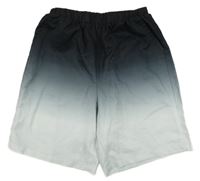 Černo-bílé ombré šusťákové kraťasy Shein