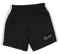 Černo-bílé sportovní funkční kraťasy s logem Nike