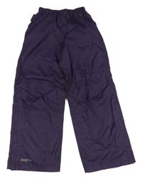 Tmavofialové šusťákové podšité funkční kalhoty Mountain Warehouse