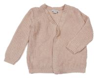 Svetloružový trblietavý svetrový cardigan Primark