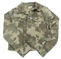 Army béžovo-khaki-hnědá riflová bunda F&F