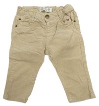 Béžové skinny manšestráky Zara