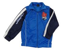 Modro-tmavomodrá športová prepínaci mikina so Spidermanem