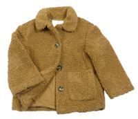 Hnědá huňatá podšitá bunda F&F