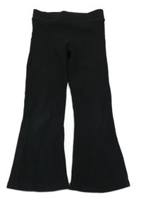 Černé žebrované flare legíny F&F