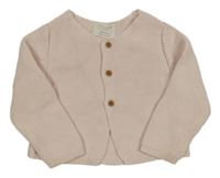 Světlerůžový propínací svetr Primark