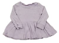 Lila žebrovaná pletená tunika Next