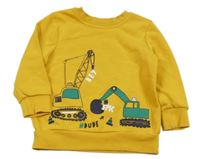 Okrová mikina s bagrami George