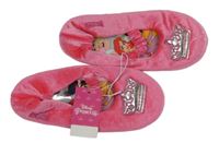 Nové - růžové sametové domácí baleríny s princeznami Disney vel. 34
