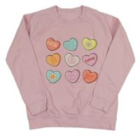 Ružová mikina so srdiečkami