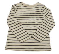 Béžovo-sivé pruhované tričko F&F