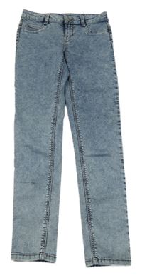 Tmavomodré melírované skinny rifle C&A