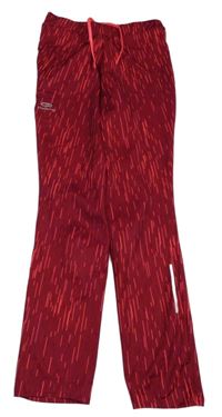 Tmavorůžové vzorované sportovní funkční legíny Decathlon