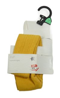 Nové - okrové žebrované punčocháče F&F