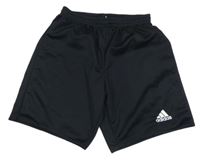 Černé sportovní funkční kraťasy s logem Adidas