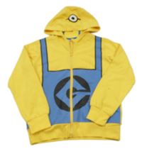 Žlto-modrá prepínaci mikina s kapucí - Mimoň