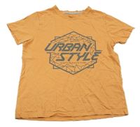 Oranžové pyžamové tričko s nápisem F&F