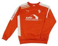 Červeno-bílá sportovní mikina s logem Puma