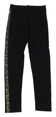 Čierne legíny s leopardím pruhom M&S