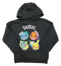 Antracitová mikina s Pokémony a kapucí Primark