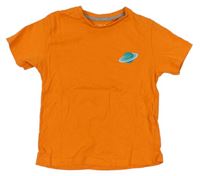 Oranžové tričko so Saturnem Jeff&Co