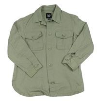 Khaki rifľová košeľová bunda New Look