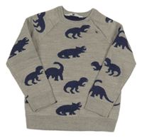 Sivo-tmavomodrý sveter s diny V by Very