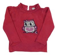 Ružový sveter so sovou C&A