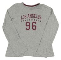 Sivé tričko s nápisom a číslom Primark