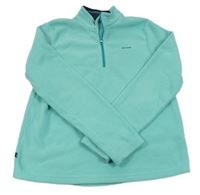 Tyrkysová fleecová funkčná mikina Quechua