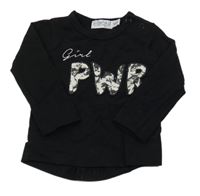 Čierne tričko s nápisom