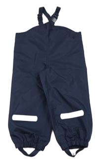 Tmavomodré šusťákové laclové voděodolné kalhoty Impidimpi