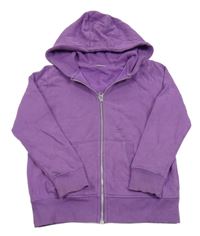 Fialová propínací mikina s kapucí Next