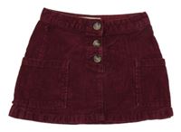 Vínová menšestrová sukňa Zara