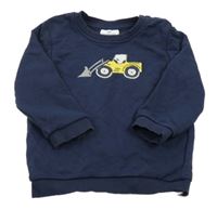 Tmavomodrá mikina s bágrom Topomini