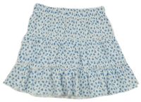 Bielo-modrá kvetovaná sukňa Zara