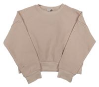 Svetloružová rebrovaná crop mikina Primark