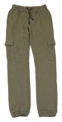 Khaki cargo cuff tepláky Yigga